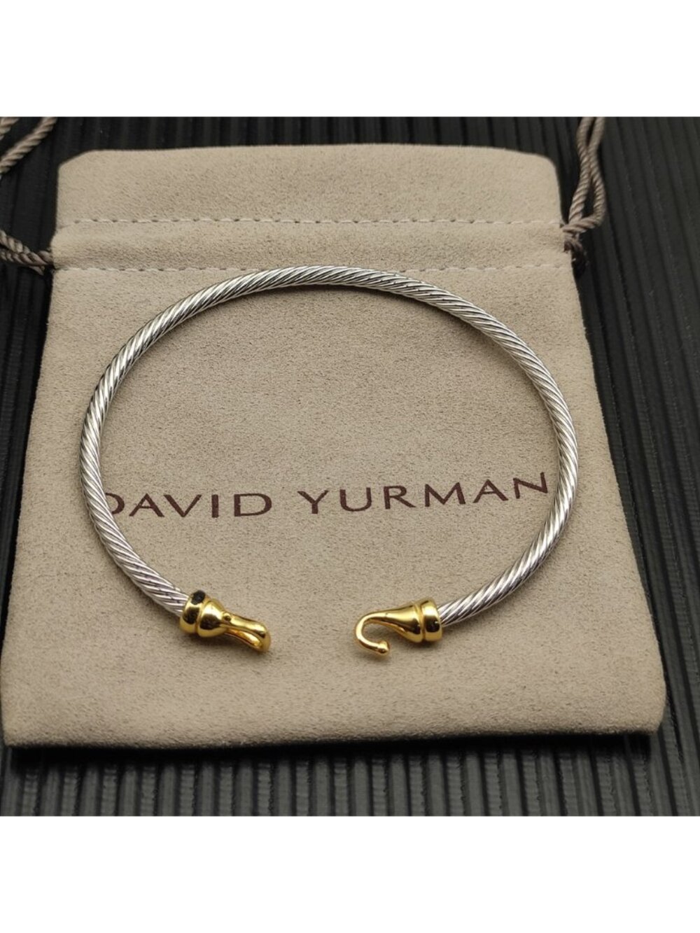 David Yurman 3mm Gold Hook Bracelet